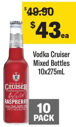 Coles Vodka Cruiser Mixed Bottles offer
