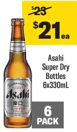 Coles Asahi Super Dry Bottles offer