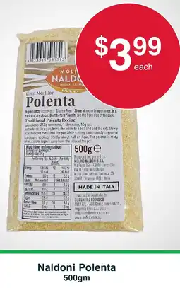 Australian Butchers Naldoni Polenta offer