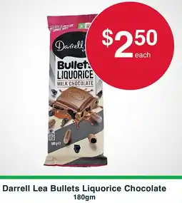 Australian Butchers Darrell Lea Bullets Liquorice Chocolate offer