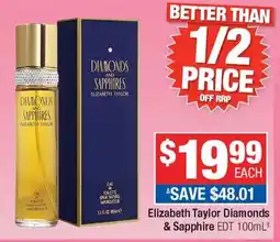 Direct Chemist Outlet Elizabeth Taylor Diamonds & Sapphire EDT offer