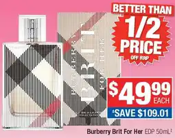 Direct Chemist Outlet Burberry Brit For Her EDP offer
