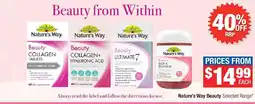 Direct Chemist Outlet Nature's Way Beauty Selected Range offer
