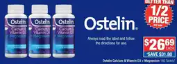Direct Chemist Outlet Ostelin Calcium & Vitamin D3 + Magnesium 180 Tablets offer