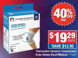 Direct Chemist Outlet Thermoskin Dynamic Compression Knee Sleeve Small/Medium 1 Pack offer