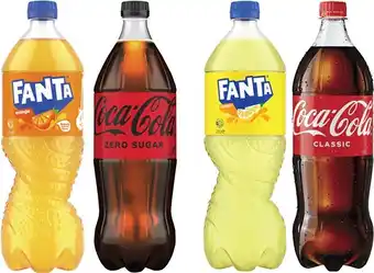 Coles Coca-Cola, Fanta or Sprite Soft Drink 1.25 Litre offer