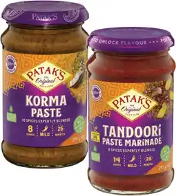 Coles Patak's Curry Paste 283g-312g offer