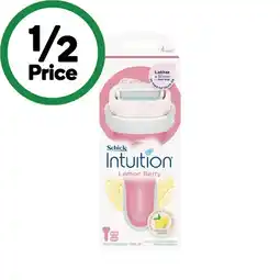 Woolworths Schick Intuition Lemon Berry Razor with 2 Cartridge Set offer