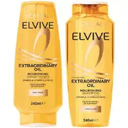 Woolworths L’Oreal Elvive Shampoo or Conditioner 340ml offer