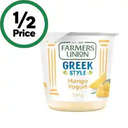 Woolworths Farmers Union Greek Style Yogurt Varieties 150g – From the Fridge offer