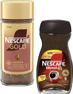 Coles Nescafé Blend 43 140g-150g or Gold 90g-100g offer