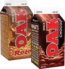 Coles Oak Flavoured Milk 600mL offer