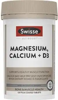 Coles Swisse Ultiboost Magnesium, Calcium + D3 Tablets 120 Pack offer