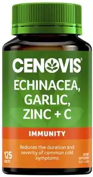 Coles Cenovis Echinacea, Garlic, Zinc + C Tablets 125 Pack offer
