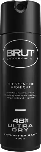 Coles Brut 48hr Endurance Antiperspirant Aerosol Deodorant 130g offer