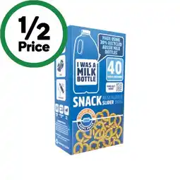 Woolworths I Was A Milk Bottle Snack Resealable Slider Bags Pack 40 offer