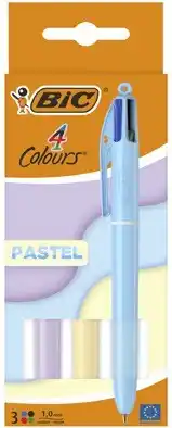 Coles Bic 4 Colour Pastel Pens 3 Pack offer