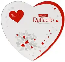 Coles Ferrerro Raffaello Heart Chocolate Gift Box 10 Pack 100g offer