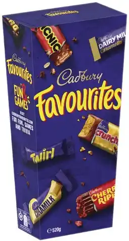 Coles Cadbury Favourites 520g offer