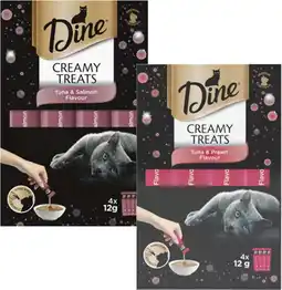 Coles Dine Creamy Treats Cat Food 4x12g offer