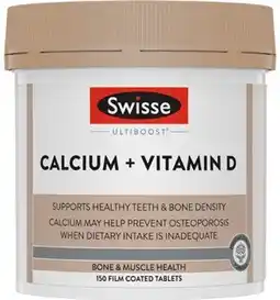 Coles Swisse Ultiboost Calcium + Vitamin D Tablets 150 Pack offer