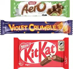 Coles Nestlé Chocolate Bar 35g-50g or Violet Crumble Chocolate Bar 50g offer