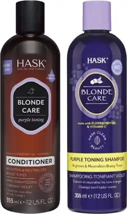 Coles Hask Blonde Care Shampoo or Conditioner 355mL offer