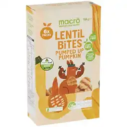 Woolworths Macro Lentil Bites 108g Pk 6 – From the Health Food Aisle offer