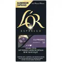 Woolworths L’OR Coffee Capsules Pk 10 offer