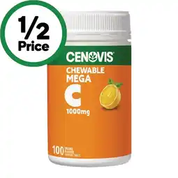 Woolworths Cenovis Mega C 1000mg Chewble Tablets Pk 100 offer