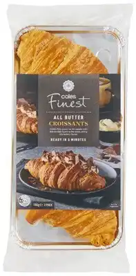 Coles Coles Finest All Butter Croissants 2 Pack 180g offer