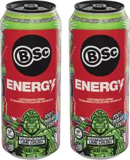 Coles BSc Bodyscience Energy Drink 500mL offer