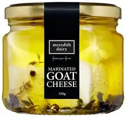 Coles Meredith Dairy Marinated Goat Cheese 320g offer
