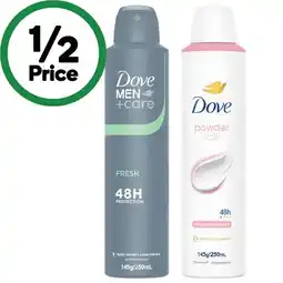 Woolworths Dove Antiperspirant 48hr Deodorant 250ml offer