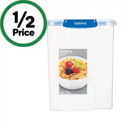 Woolworths Sistema Klip It Plus Cereal Storer 4.2 Litre offer