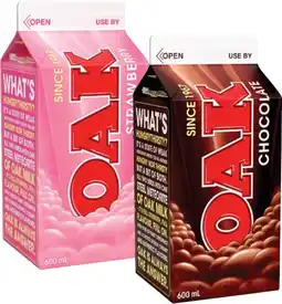 Coles Oak Flavoured Milk 600mL offer