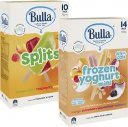Coles Bulla Splits or Crunch Sticks 8 Pack-14 Pack 400mL-750mL offer
