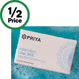 Woolworths Priya Soap Goat Milk 100g offer