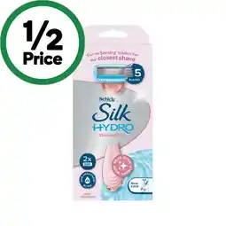 Woolworths Schick Silk Hydro Deluxe Care Razor with 2 Cartridge Set offer