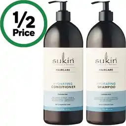 Woolworths Sukin Shampoo or Conditioner 1 Litre offer