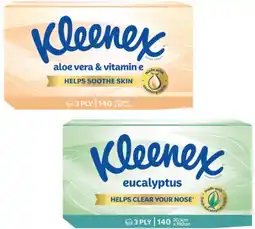 Coles Kleenex 3-Ply Wellbeing Facial Tissues 140 Pack offer