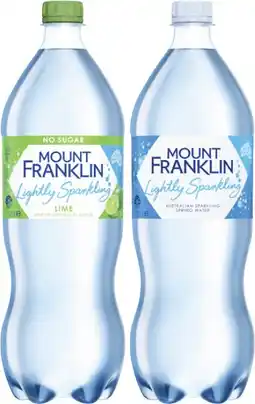 Coles Mt Franklin Lightly Sparkling Water 1.25 Litre offer