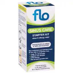 Woolworths Flo Sinus Care Starter Kit 1 Bottle + 12 Sachets offer