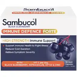 Woolworths Sambucol Immune Defence High Strength Capsules Pk 30 offer