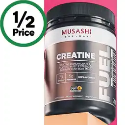 Woolworths Musashi Creatine Unflavoured 350g^ offer