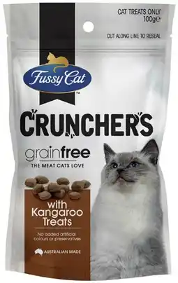 Coles Fussy Cat Crunchers Cat Treats 100g offer