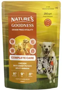 Coles Natures Goodness Complete Care Shreds Dog Food 250g offer