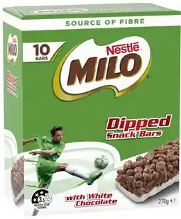 Coles Nestlé Milo Bars 210g-270g offer