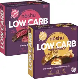 Coles Noshu Low Carb Indulgence Bars 150g-160g offer