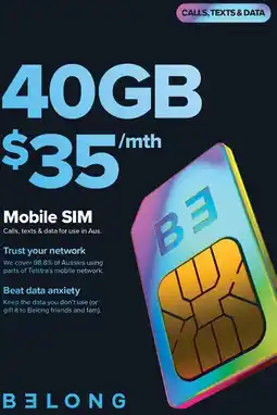 Coles Belong $35 Mobile SIM offer